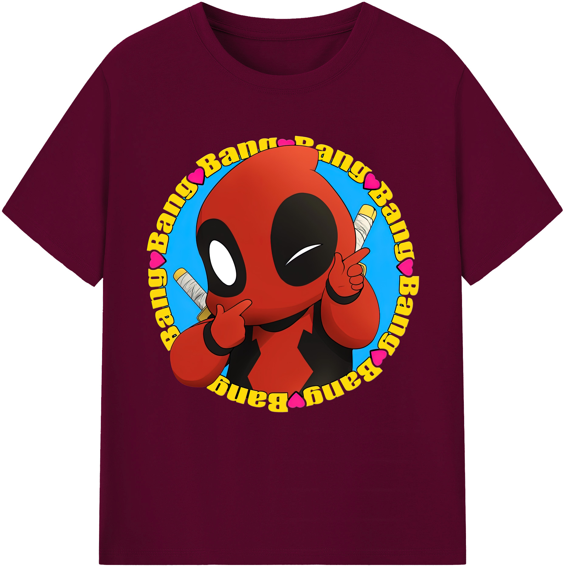 （画像用） Deadpool デッドプール レディースカジュアルプリントTシャツ（綿100％）